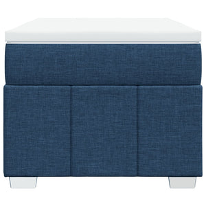Κρεβάτι Boxspring με Στρώμα Μπλε 80x200 εκ. Υφασμάτινο - Pakobazaar