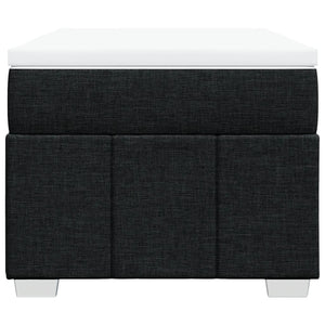 Κρεβάτι Boxspring με Στρώμα Μαύρο 90x190 εκ.Υφασμάτινο