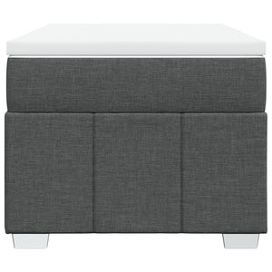 Κρεβάτι Boxspring με Στρώμα Σκούρο Γκρι 90x200 εκ. Υφασμάτινο - Pakobazaar