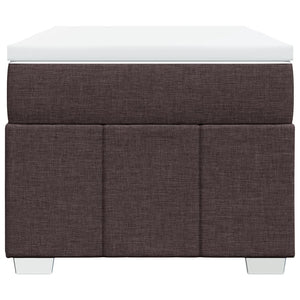 Κρεβάτι Boxspring με Στρώμα Σκούρο Καφέ 90x200 εκ. Υφασμάτινο - Pakobazaar