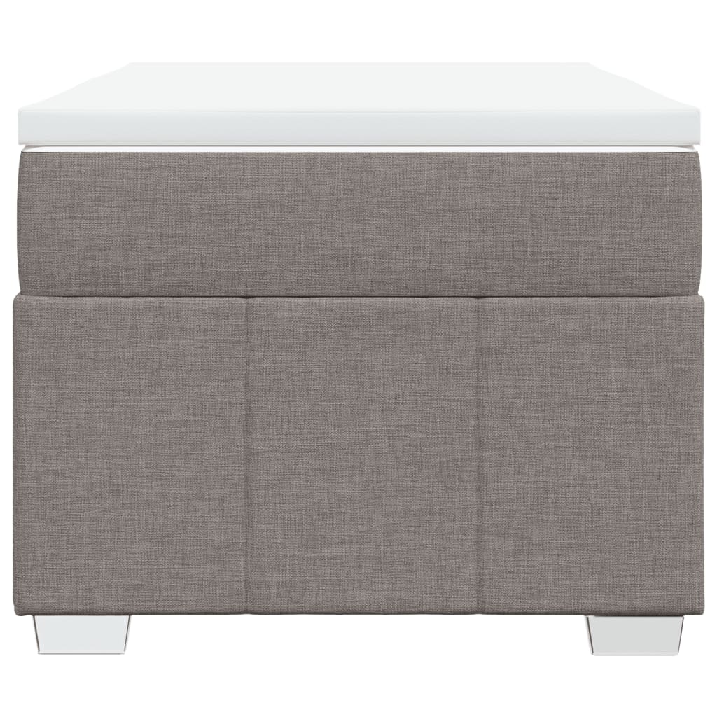Κρεβάτι Boxspring με Στρώμα Taupe 90x200 εκ. Υφασμάτινο - Pakobazaar