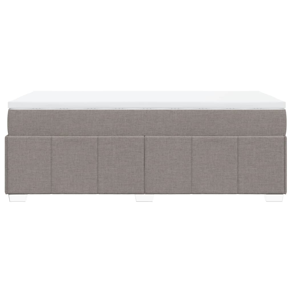 Κρεβάτι Boxspring με Στρώμα Taupe 90x200 εκ. Υφασμάτινο - Pakobazaar