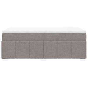 Κρεβάτι Boxspring με Στρώμα Taupe 90x200 εκ. Υφασμάτινο - Pakobazaar