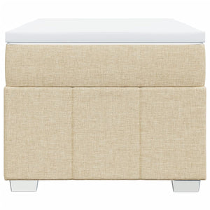 Κρεβάτι Boxspring με Στρώμα Κρεμ 90x200 εκ.Υφασμάτινο - Pakobazaar