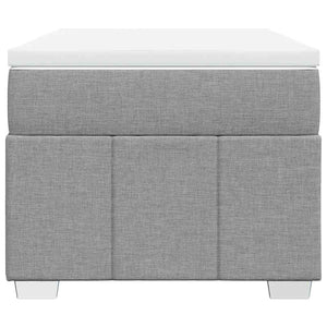 Κρεβάτι Boxspring με Στρώμα Ανοιχτό Γκρι 100x200 εκ. Υφασμάτινο - Pakobazaar