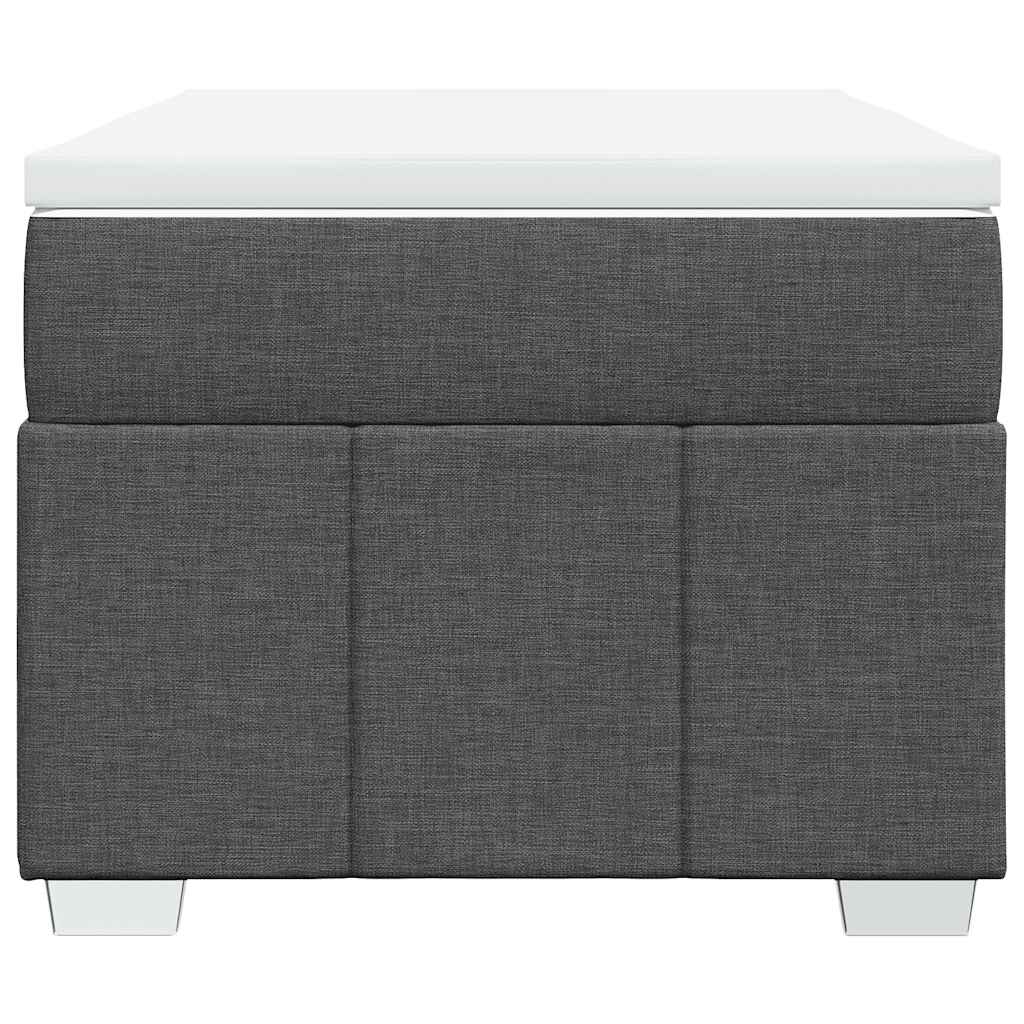 Κρεβάτι Boxspring με Στρώμα Σκούρο Γκρι 100x200 εκ. Υφασμάτινο - Pakobazaar