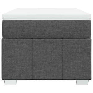 Κρεβάτι Boxspring με Στρώμα Σκούρο Γκρι 100x200 εκ. Υφασμάτινο - Pakobazaar
