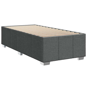 Κρεβάτι Boxspring με Στρώμα Σκούρο Γκρι 100x200 εκ. Υφασμάτινο - Pakobazaar