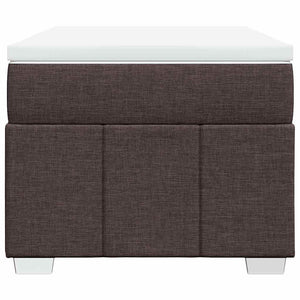 Κρεβάτι Boxspring με Στρώμα Σκούρο Καφέ 100x200 εκ. Υφασμάτινο - Pakobazaar