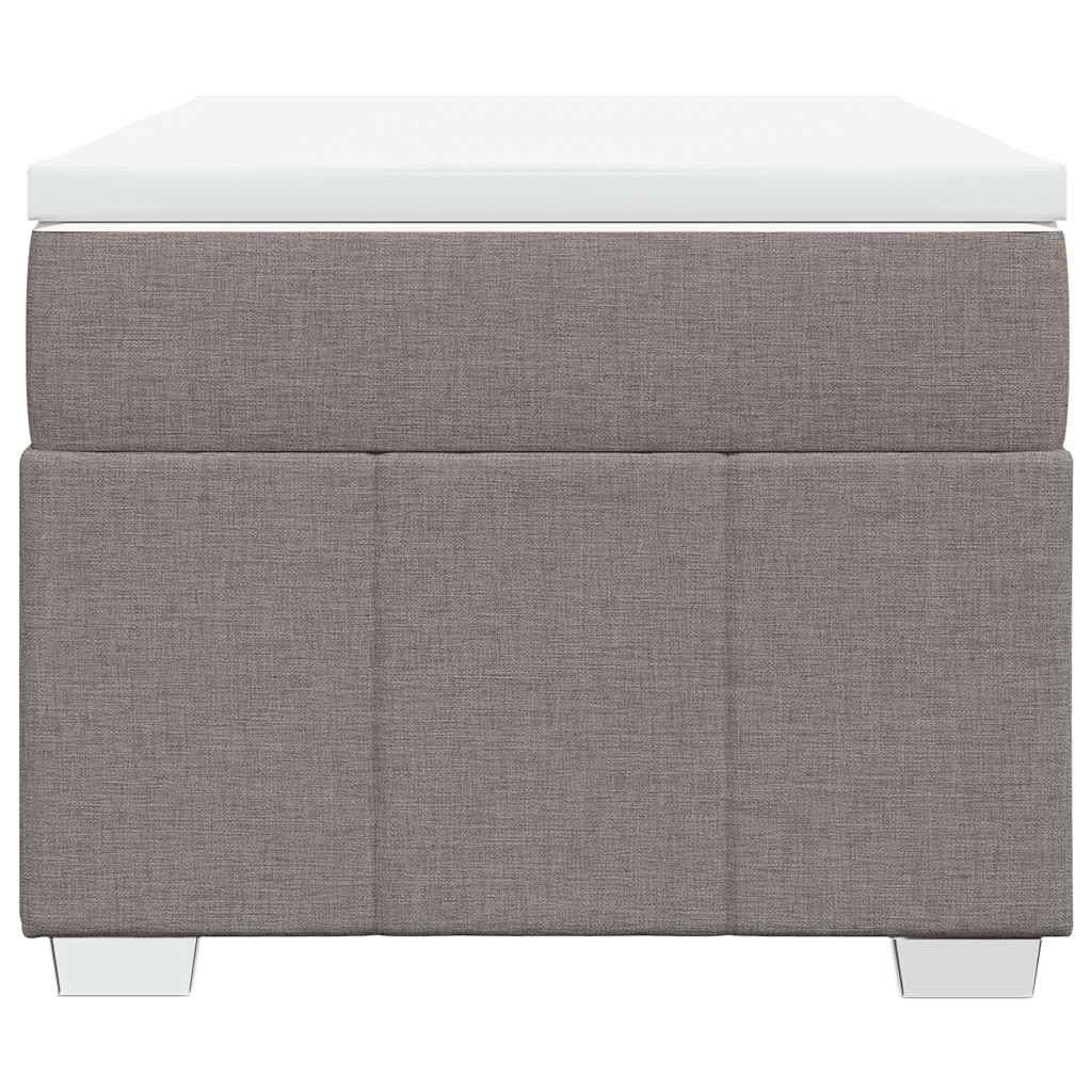 Κρεβάτι Boxspring με Στρώμα Taupe 100 x 200 εκ. Υφασμάτινο - Pakobazaar