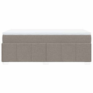 Κρεβάτι Boxspring με Στρώμα Taupe 100 x 200 εκ. Υφασμάτινο - Pakobazaar