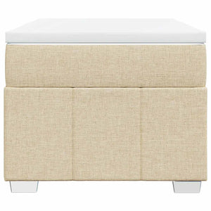 Κρεβάτι Boxspring με Στρώμα Κρεμ 100 x 200 εκ. Υφασμάτινο - Pakobazaar