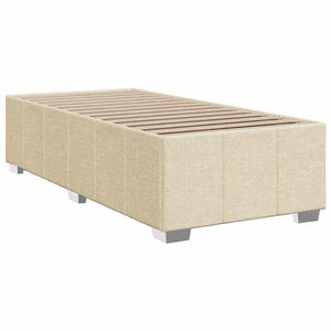 Κρεβάτι Boxspring με Στρώμα Κρεμ 100 x 200 εκ. Υφασμάτινο - Pakobazaar