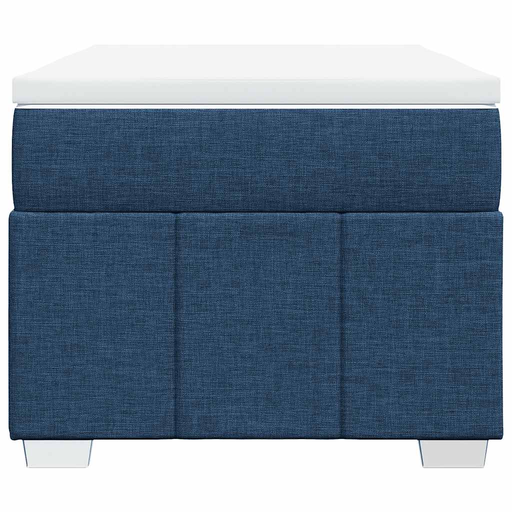 Κρεβάτι Boxspring με Στρώμα Μπλε 100 x 200 εκ. Υφασμάτινο - Pakobazaar