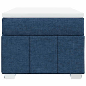 Κρεβάτι Boxspring με Στρώμα Μπλε 100 x 200 εκ. Υφασμάτινο - Pakobazaar
