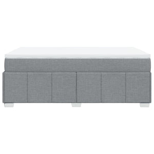Κρεβάτι Boxspring με Στρώμα Ανοιχτό Γκρι 120x190 εκ. Υφασμάτινο - Pakobazaar