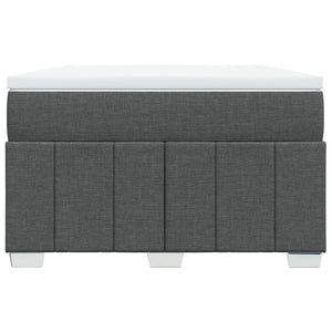 Κρεβάτι Boxspring με Στρώμα Σκούρο Γκρι 120x190 εκ Υφασμάτινο - Pakobazaar