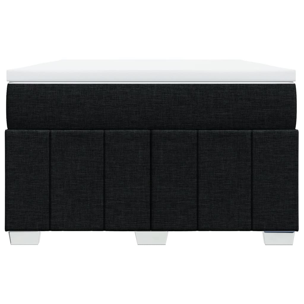 Κρεβάτι Boxspring με Στρώμα Μαύρο 120x190 εκ. Υφασμάτινο - Pakobazaar