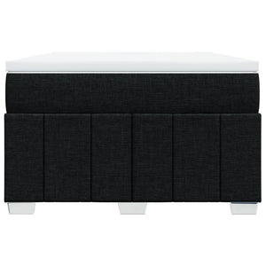 Κρεβάτι Boxspring με Στρώμα Μαύρο 120x190 εκ. Υφασμάτινο - Pakobazaar