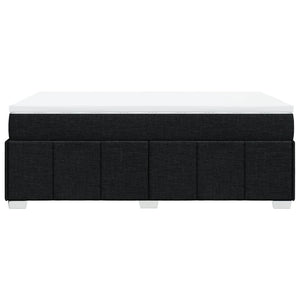 Κρεβάτι Boxspring με Στρώμα Μαύρο 120x190 εκ. Υφασμάτινο - Pakobazaar