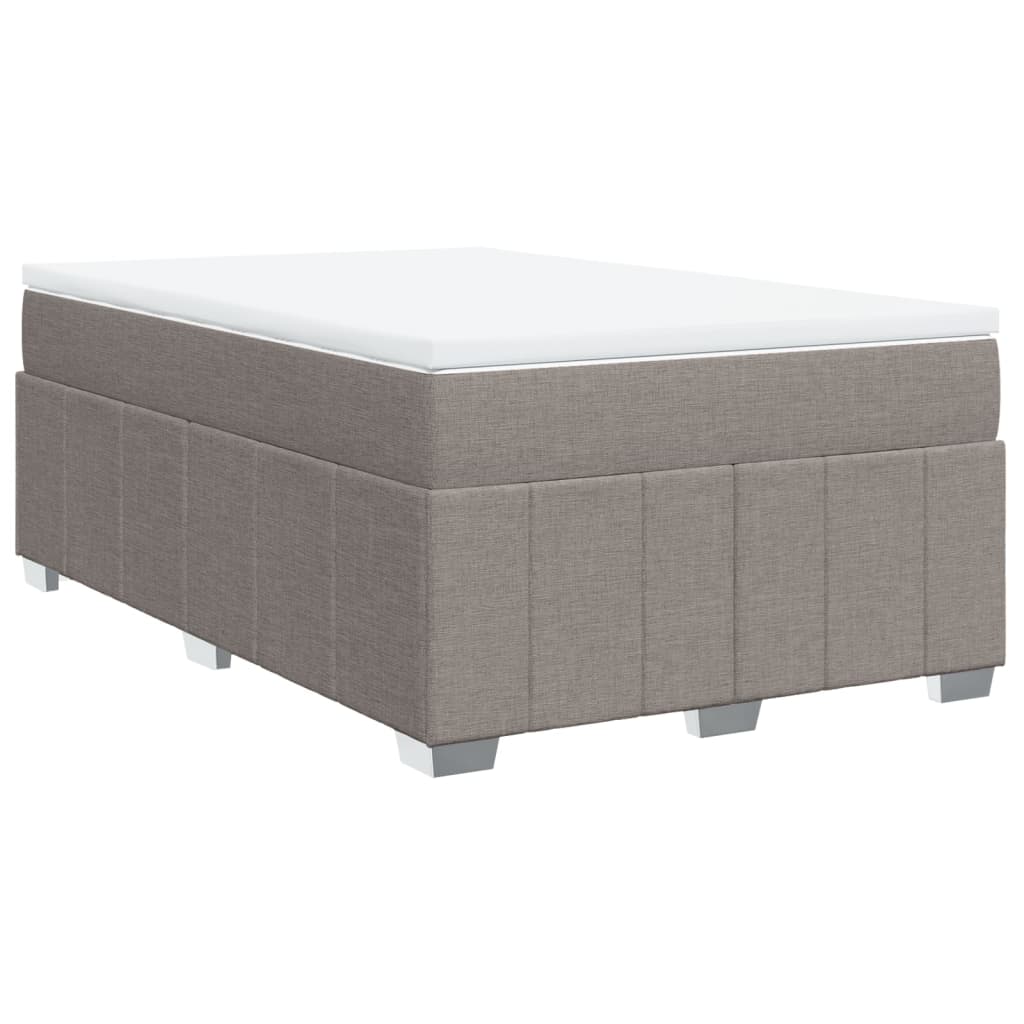 Κρεβάτι Boxspring με Στρώμα Taupe 120x190 εκ. Υφασμάτινο - Pakobazaar