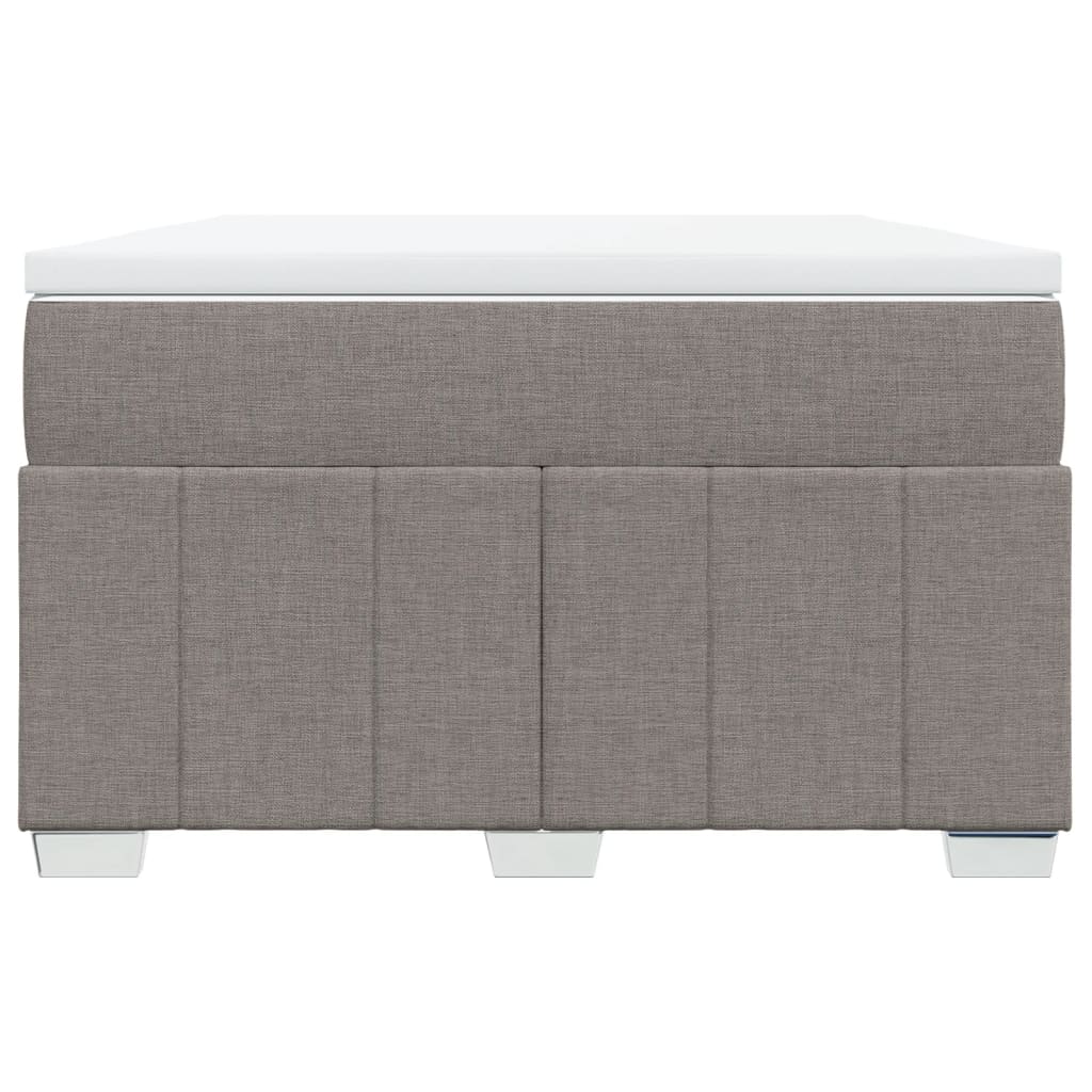 Κρεβάτι Boxspring με Στρώμα Taupe 120x190 εκ. Υφασμάτινο - Pakobazaar