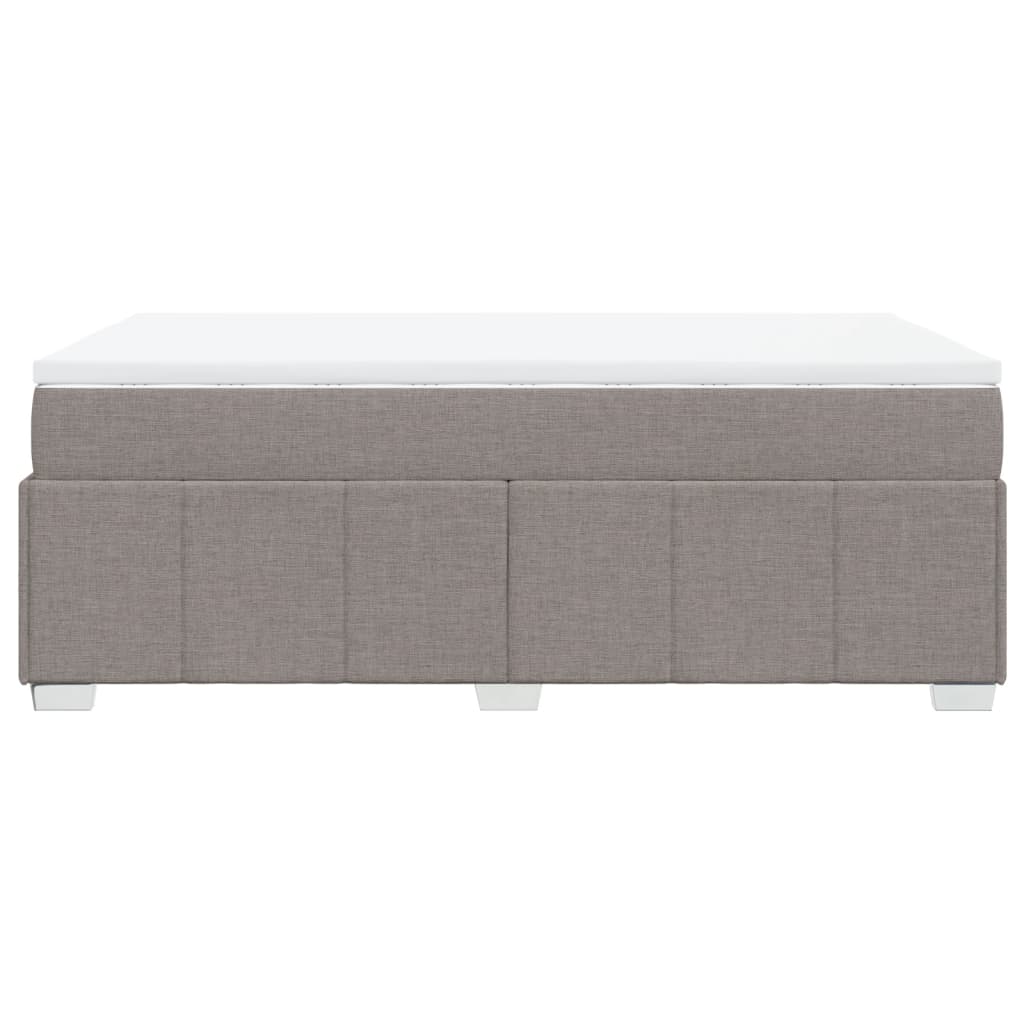 Κρεβάτι Boxspring με Στρώμα Taupe 120x190 εκ. Υφασμάτινο - Pakobazaar