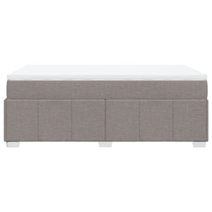 Κρεβάτι Boxspring με Στρώμα Taupe 120x190 εκ. Υφασμάτινο - Pakobazaar