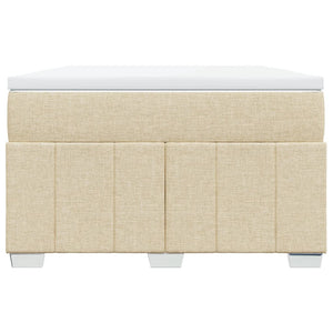 Κρεβάτι Boxspring με Στρώμα Κρεμ 120x190 εκ. Υφασμάτινο - Pakobazaar