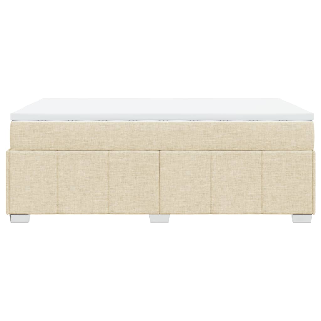 Κρεβάτι Boxspring με Στρώμα Κρεμ 120x190 εκ. Υφασμάτινο