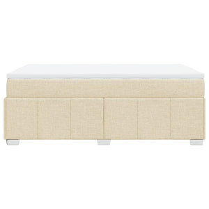 Κρεβάτι Boxspring με Στρώμα Κρεμ 120x190 εκ. Υφασμάτινο - Pakobazaar