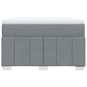 Κρεβάτι Boxspring με Στρώμα Ανοιχτό Γκρι 120x200 εκ. Υφασμάτινο - Pakobazaar
