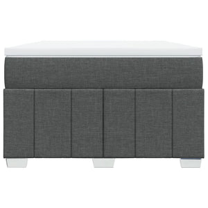Κρεβάτι Boxspring με Στρώμα Σκούρο Γκρι 120x200 εκ. Υφασμάτινο - Pakobazaar
