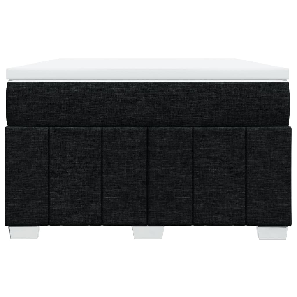 Κρεβάτι Boxspring με Στρώμα Μαύρο 120x200 εκ. Υφασμάτινο - Pakobazaar