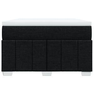 Κρεβάτι Boxspring με Στρώμα Μαύρο 120x200 εκ. Υφασμάτινο - Pakobazaar
