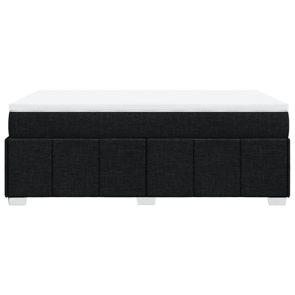Κρεβάτι Boxspring με Στρώμα Μαύρο 120x200 εκ. Υφασμάτινο - Pakobazaar