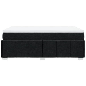 Κρεβάτι Boxspring με Στρώμα Μαύρο 120x200 εκ. Υφασμάτινο - Pakobazaar