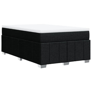 Κρεβάτι Boxspring με Στρώμα Μαύρο 120x200 εκ. Υφασμάτινο - Pakobazaar