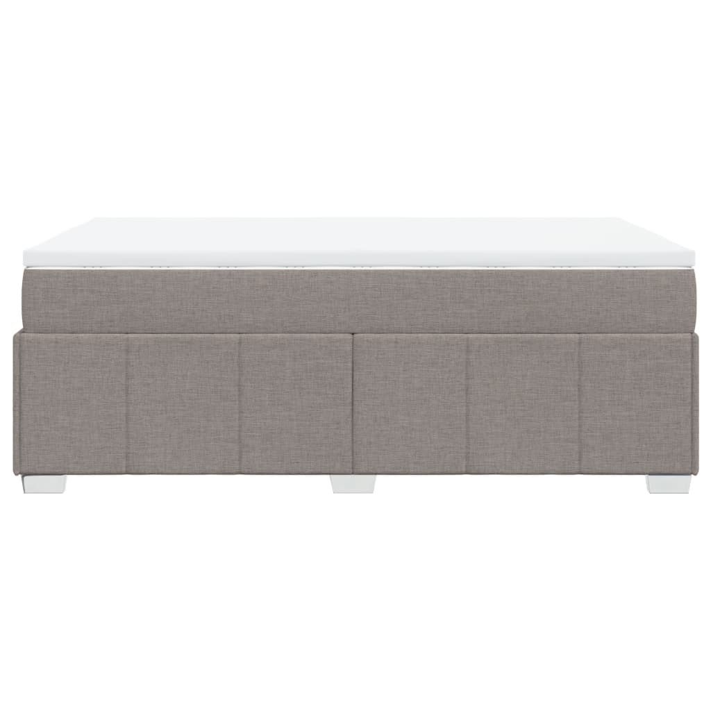 Κρεβάτι Boxspring με Στρώμα Taupe 120x200 εκ. Υφασμάτινο - Pakobazaar