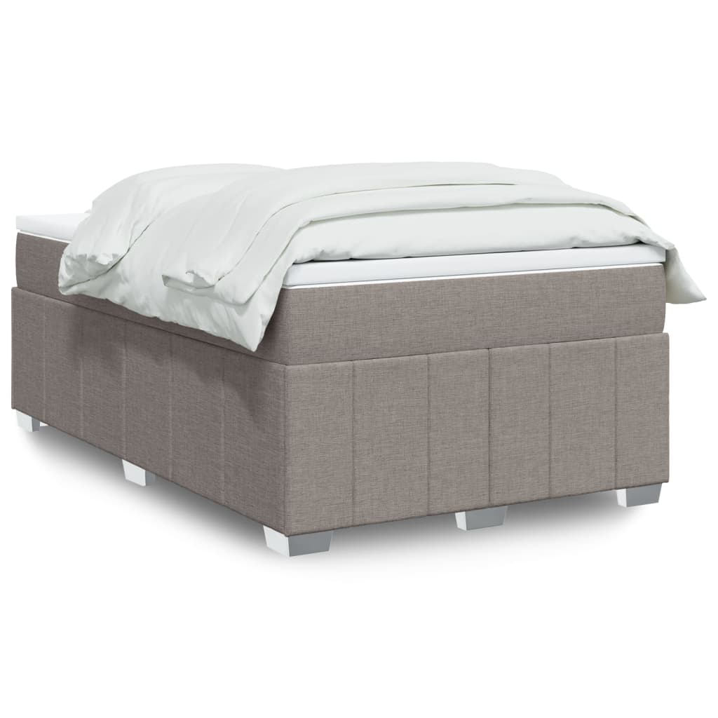 Κρεβάτι Boxspring με Στρώμα Taupe 120x200 εκ. Υφασμάτινο - Pakobazaar