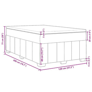Κρεβάτι Boxspring με Στρώμα Κρεμ 120x200 εκ. Υφασμάτινο - Pakobazaar