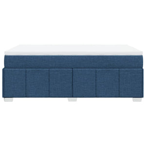 Κρεβάτι Boxspring με Στρώμα Μπλε 120x200 εκ. Υφασμάτινο - Pakobazaar