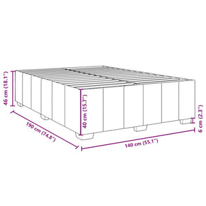 Κρεβάτι Boxspring με Στρώμα Ανοιχτό Γκρι 140x190 εκ. Υφασμάτινο - Pakobazaar