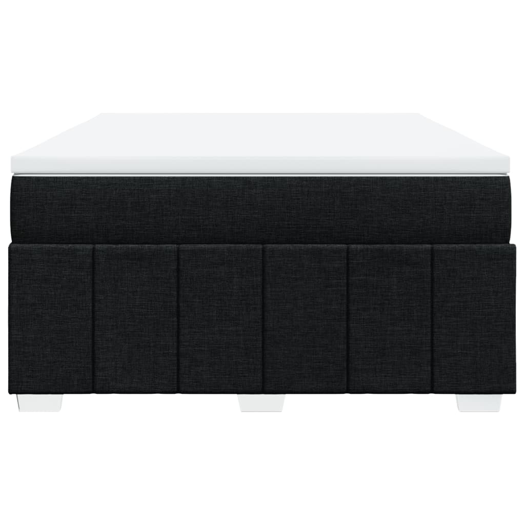 Κρεβάτι Boxspring με Στρώμα Μαύρο 140x190 εκ. Υφασμάτινο - Pakobazaar