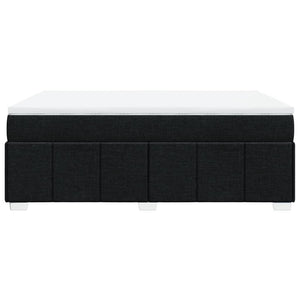 Κρεβάτι Boxspring με Στρώμα Μαύρο 140x190 εκ. Υφασμάτινο - Pakobazaar