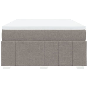 Κρεβάτι Boxspring με Στρώμα Taupe 140x190 εκ. Υφασμάτινο - Pakobazaar