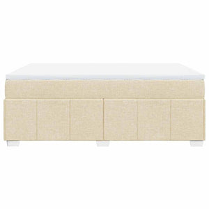 Κρεβάτι Boxspring με Στρώμα Κρεμ 140x190 εκ. Υφασμάτινο - Pakobazaar