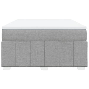Κρεβάτι Boxspring με Στρώμα Ανοιχτό Γκρι 140x200 εκ. Υφασμάτινο