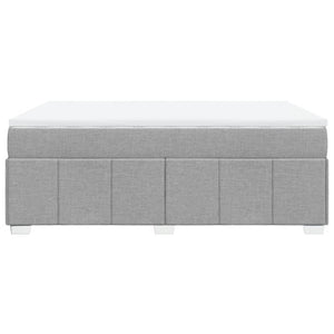 Κρεβάτι Boxspring με Στρώμα Ανοιχτό Γκρι 140x200 εκ. Υφασμάτινο