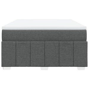 Κρεβάτι Boxspring με Στρώμα Σκούρο Γκρι 140x200 εκ Υφασμάτινο - Pakobazaar